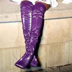 Steve Madden Pleather Thigh High Boots